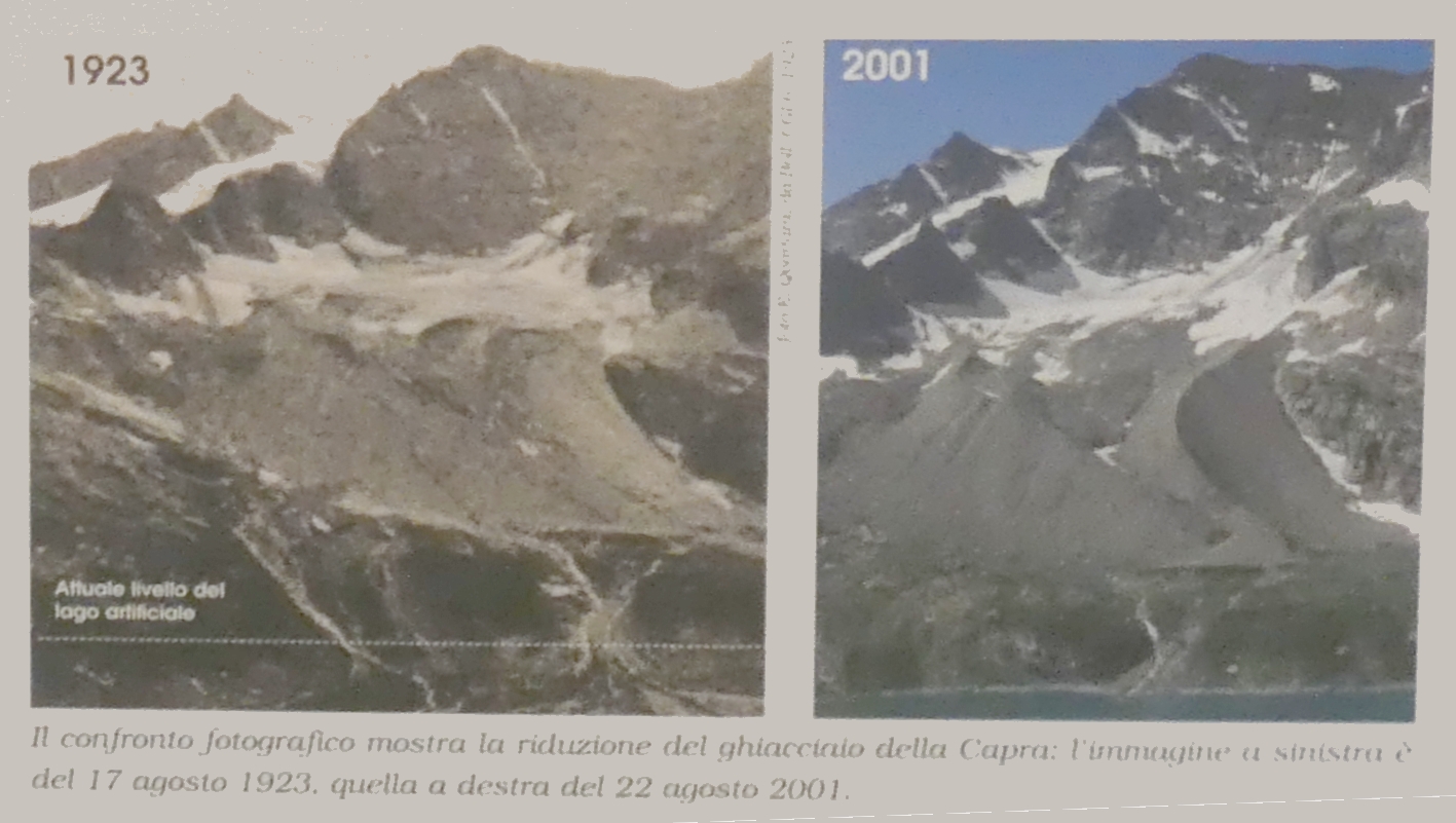 Il ghiacciaio della Capra: l'arretramento * Il ghiacciaio della Capra: l'arretramento *