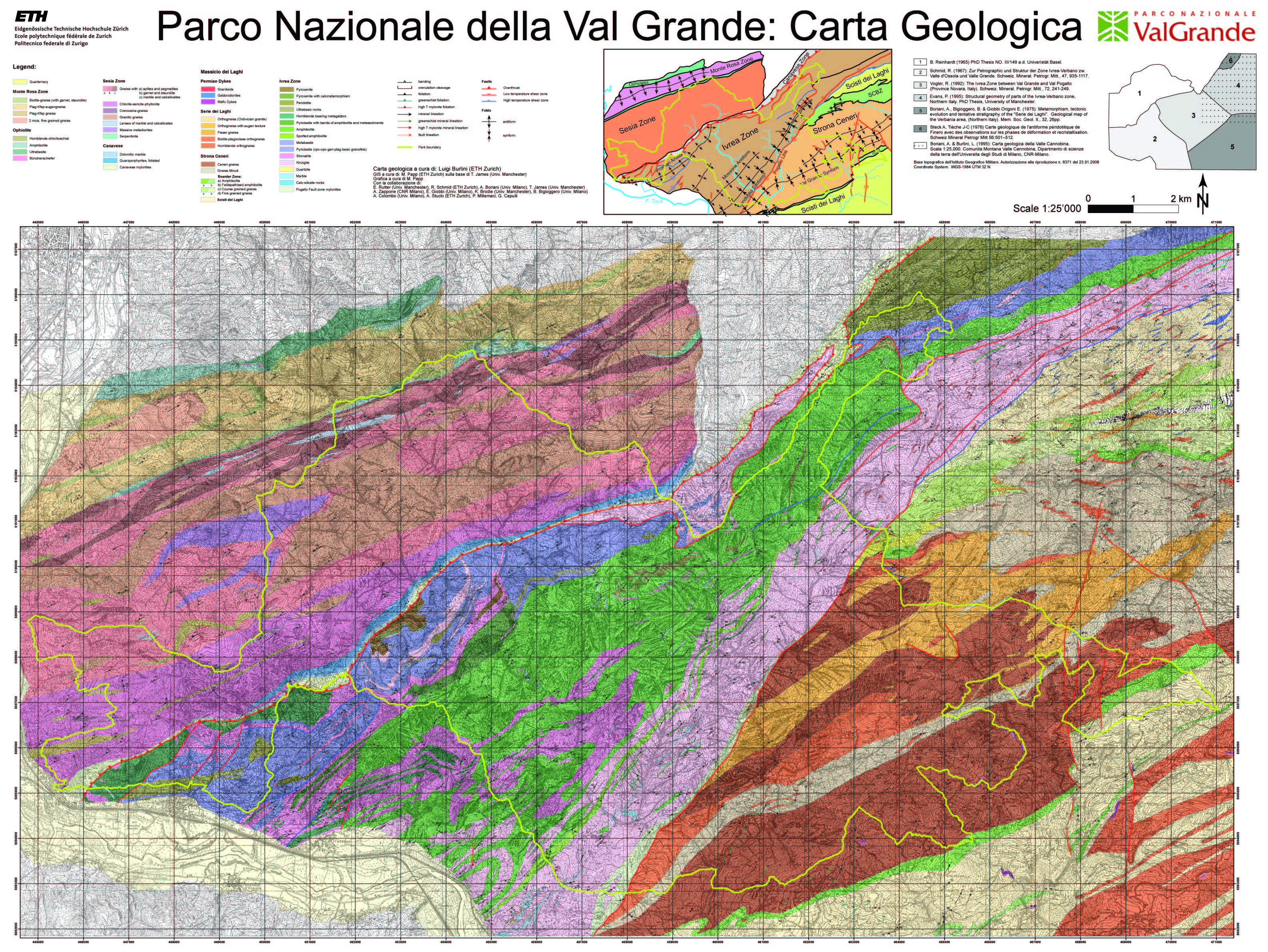 Carta geologica della Val Grande Carta geologica della Val Grande